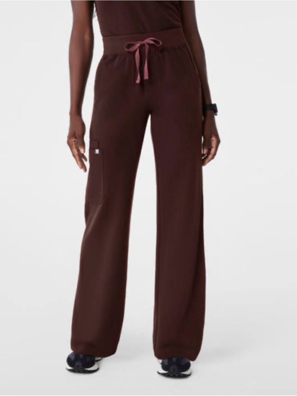Figs Isabel Wide Leg Scrub Pant in Espresso XST (Extra Small Tall) NWT